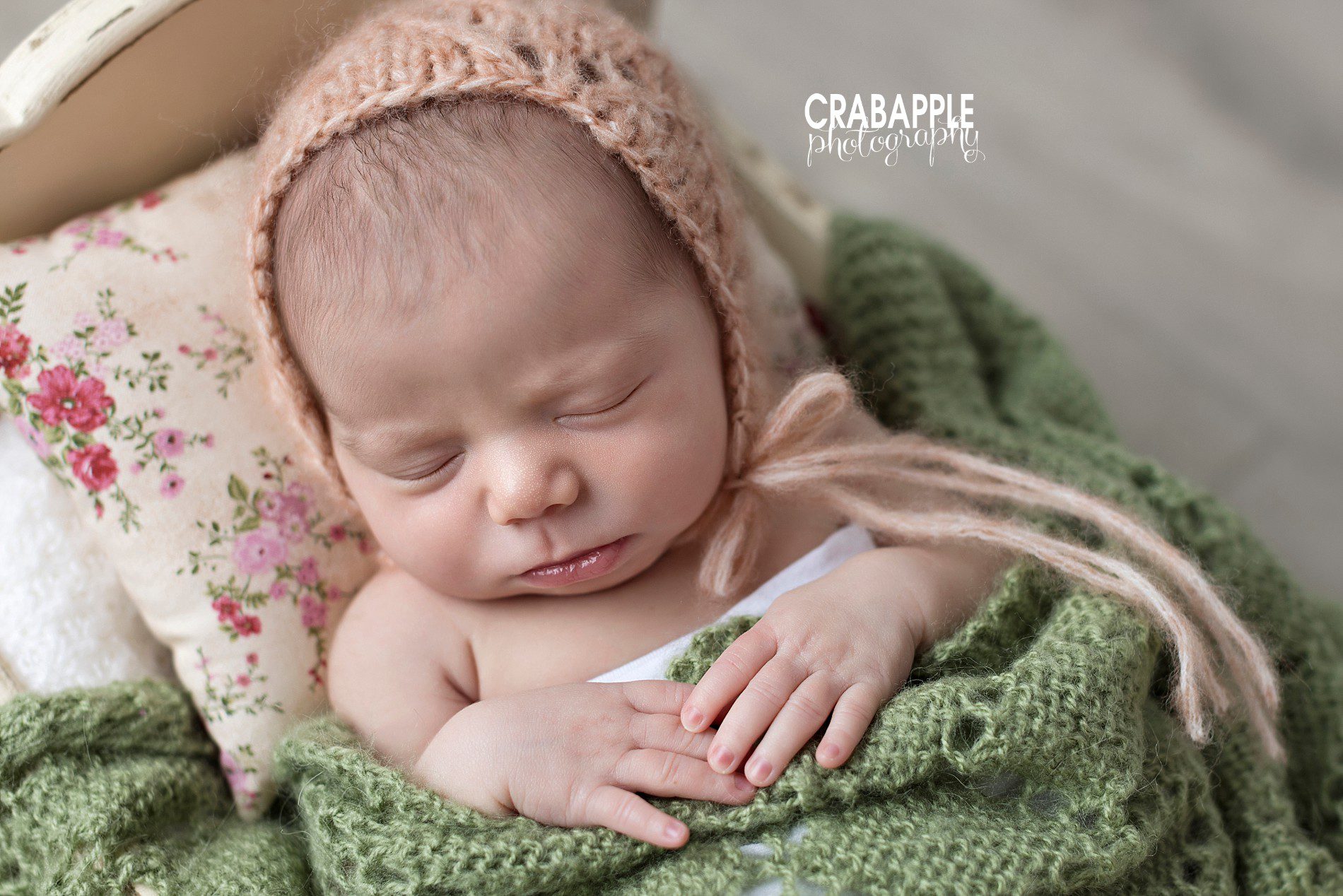 pastel newborn portrait styling