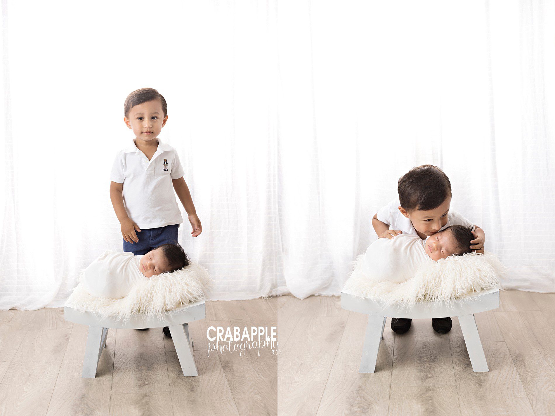 newborn photos with older brother styling and posing ideas