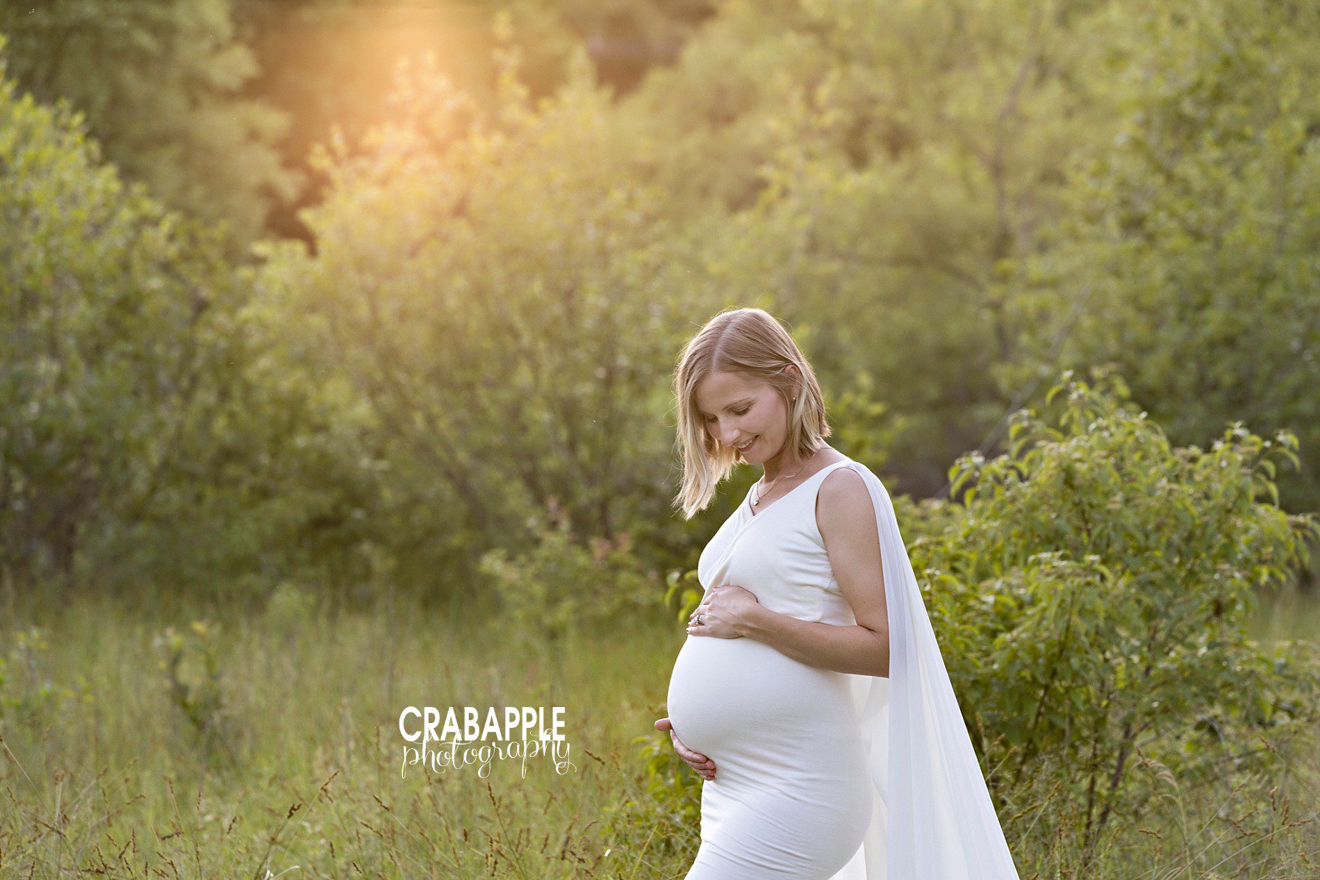 maternity gown outdoor photos