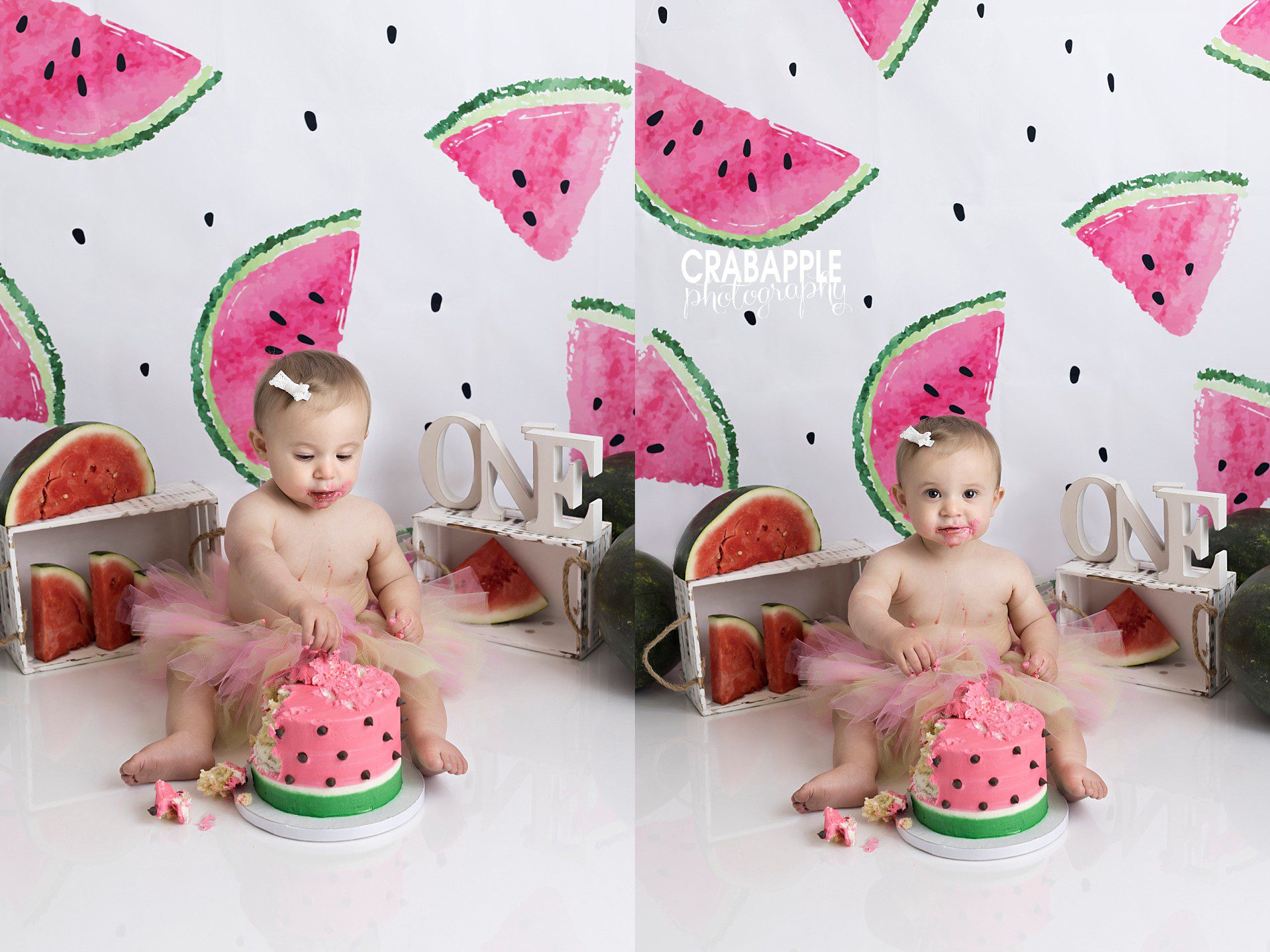 watermelon cake smash photo ideas with real watermelon