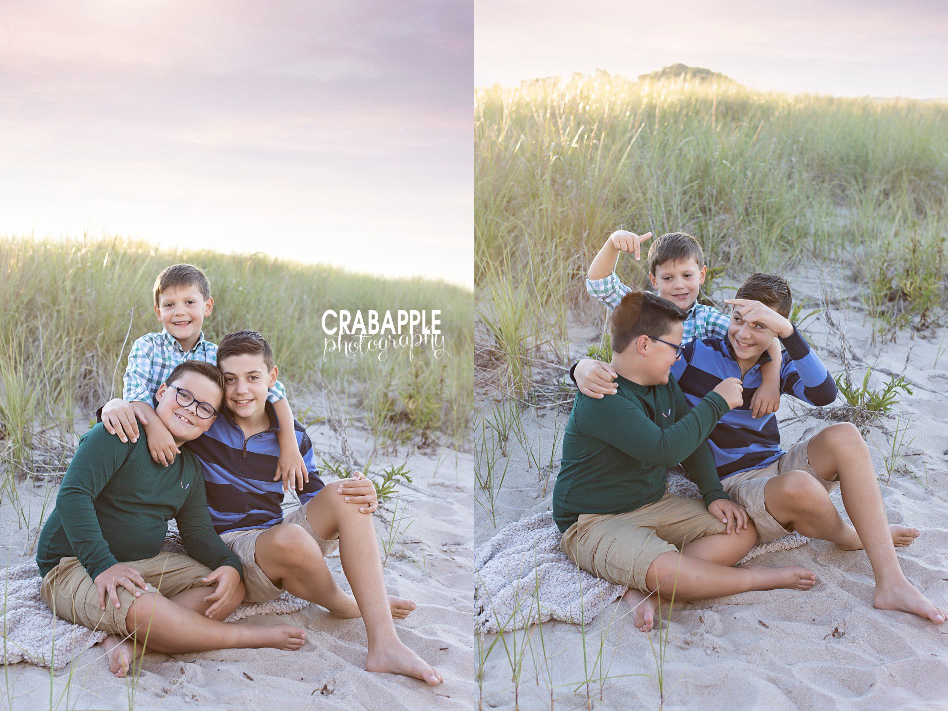 candid style poses for sibling portraits