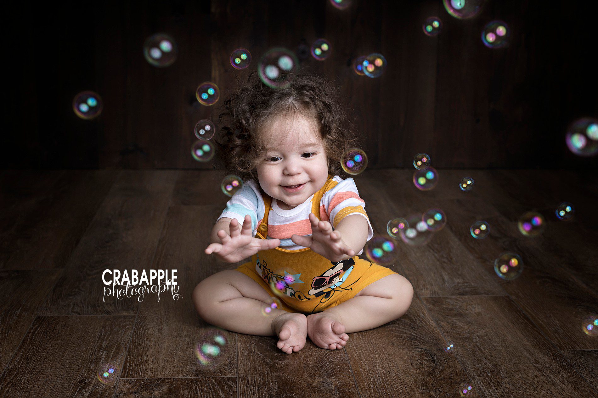 bubbles in baby portraits
