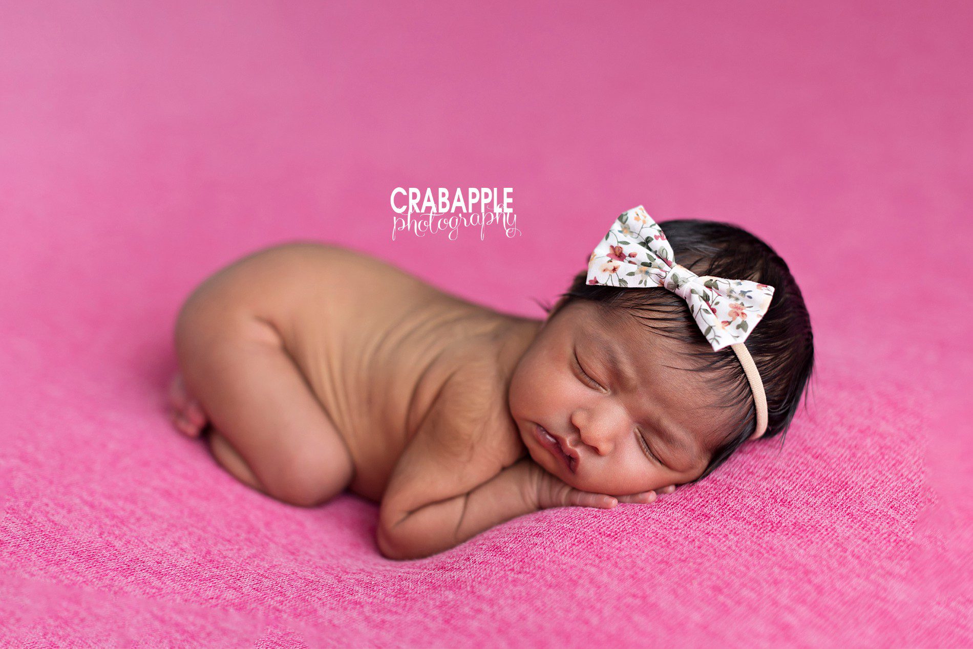 using bright and vivid colors for newborn photos for girls