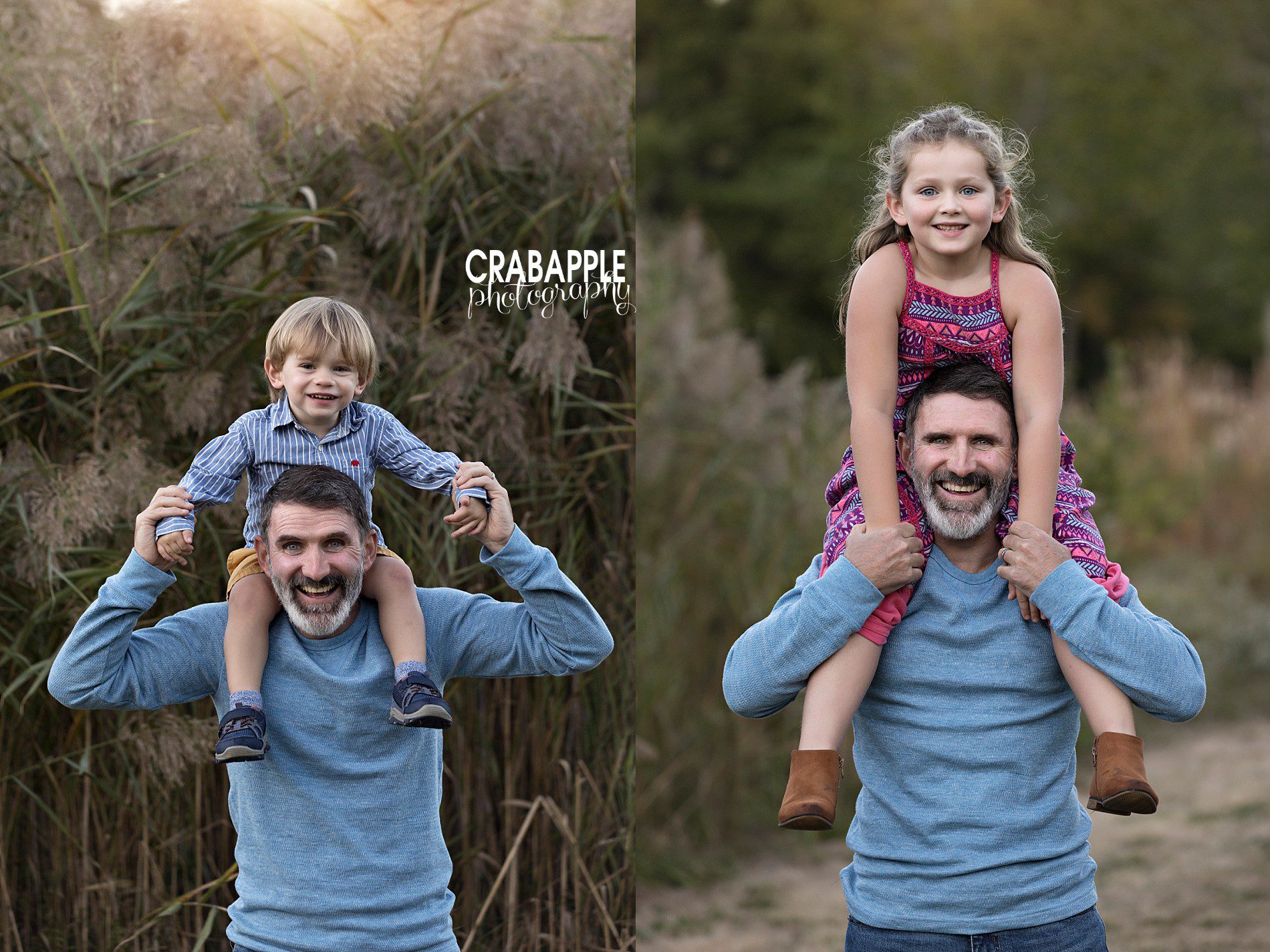fun ideas for family photos and poses for dad and kids
