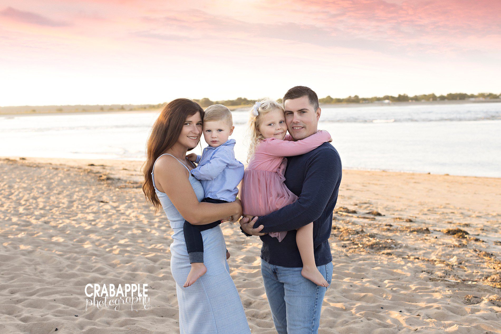 sunset beach photos family
