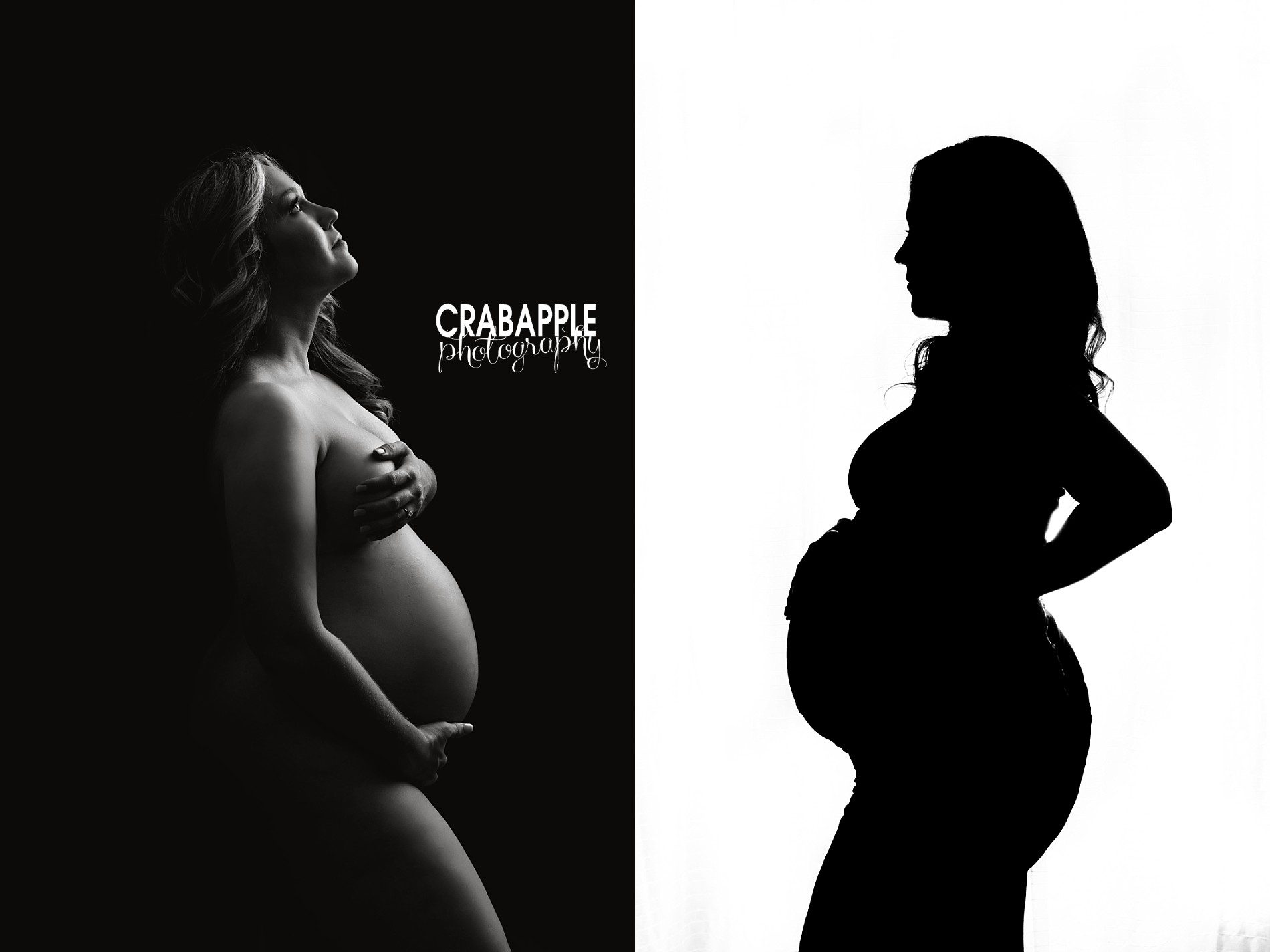 silhouette maternity portraits