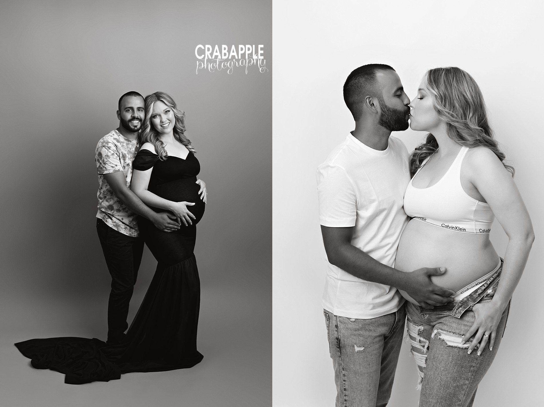 black and white maternity photos