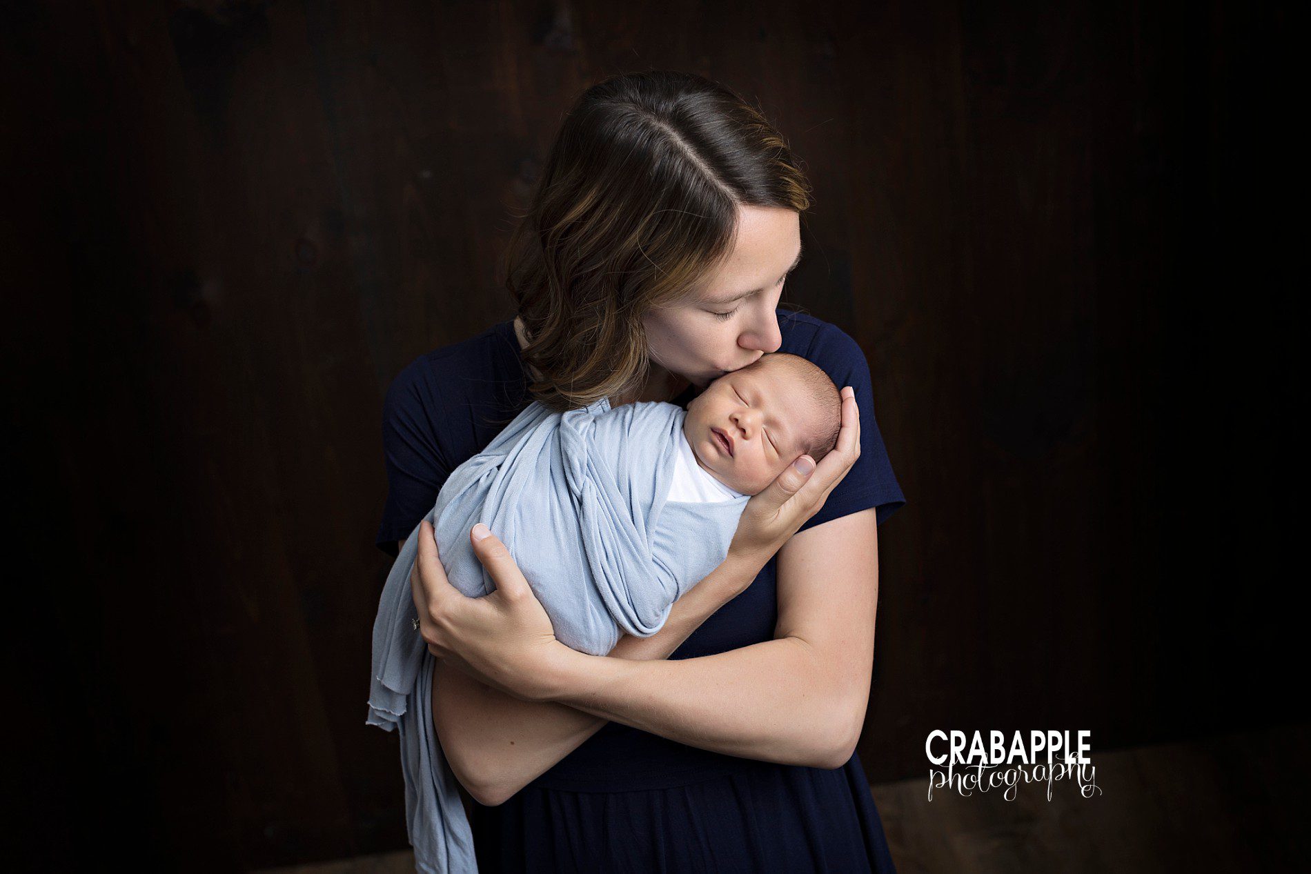 mother and son newborn photo ideas