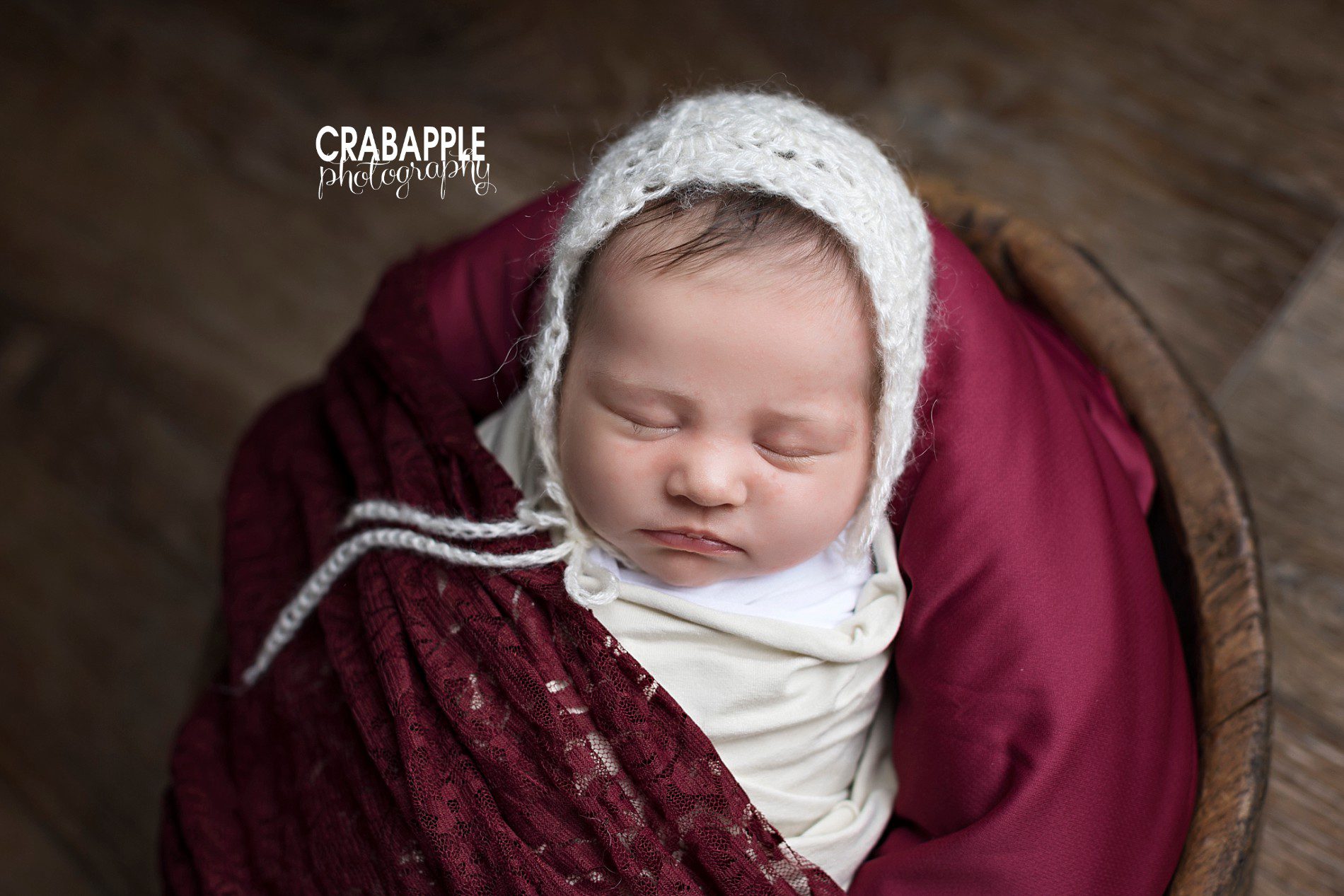 using dark colors for newborn photos for girls