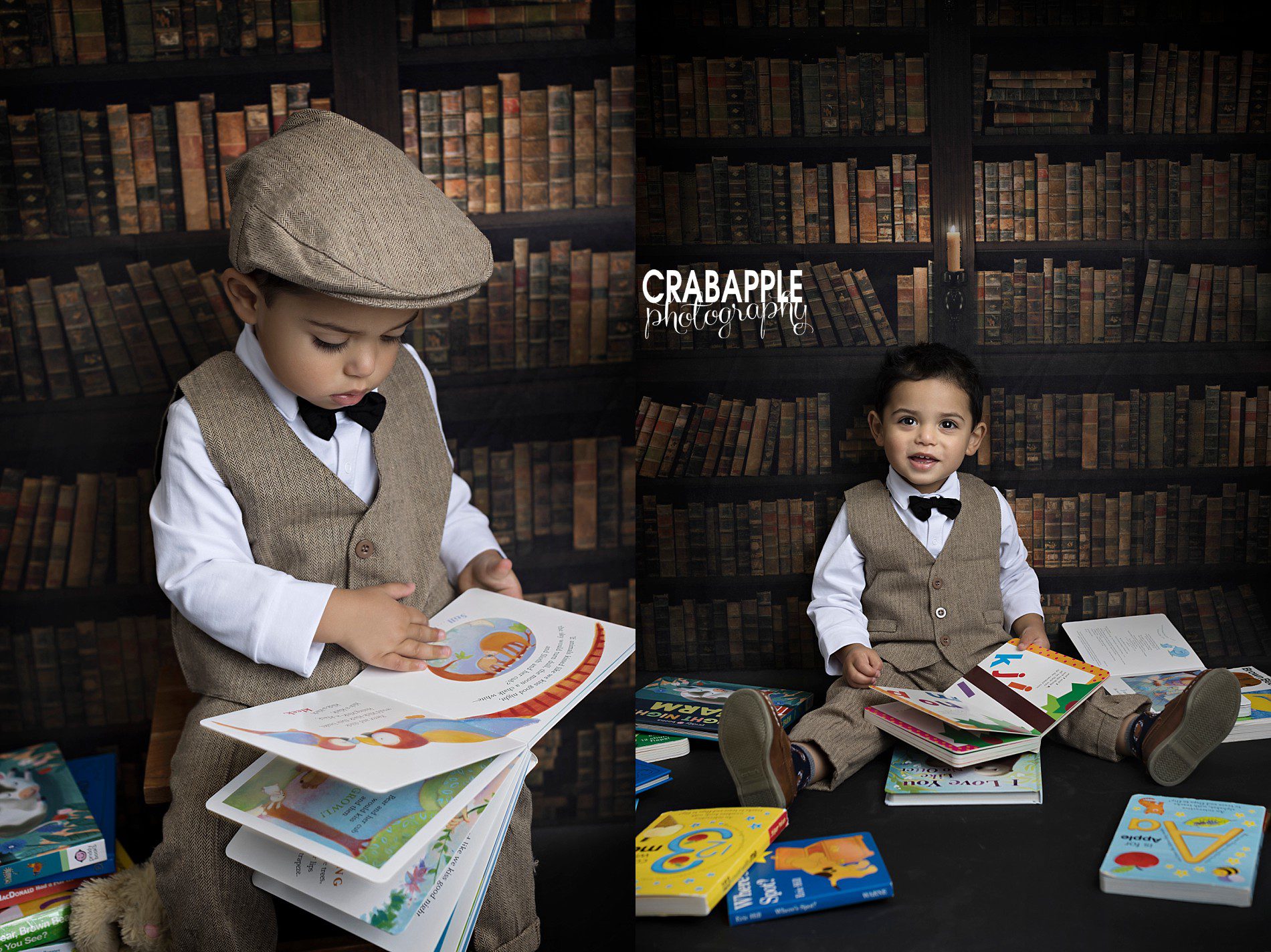 toddler photos with favorite books