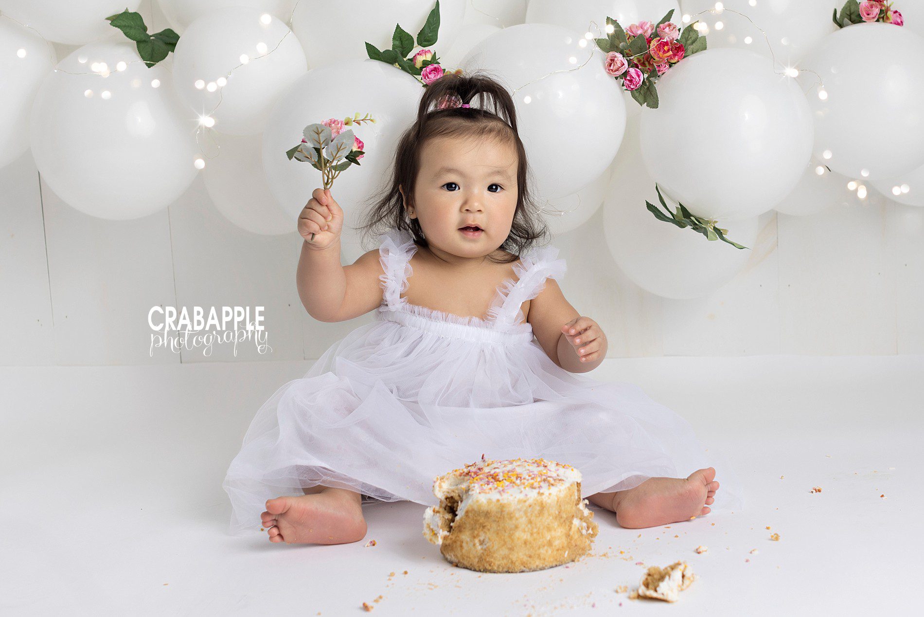 bright and airy first birthday photos