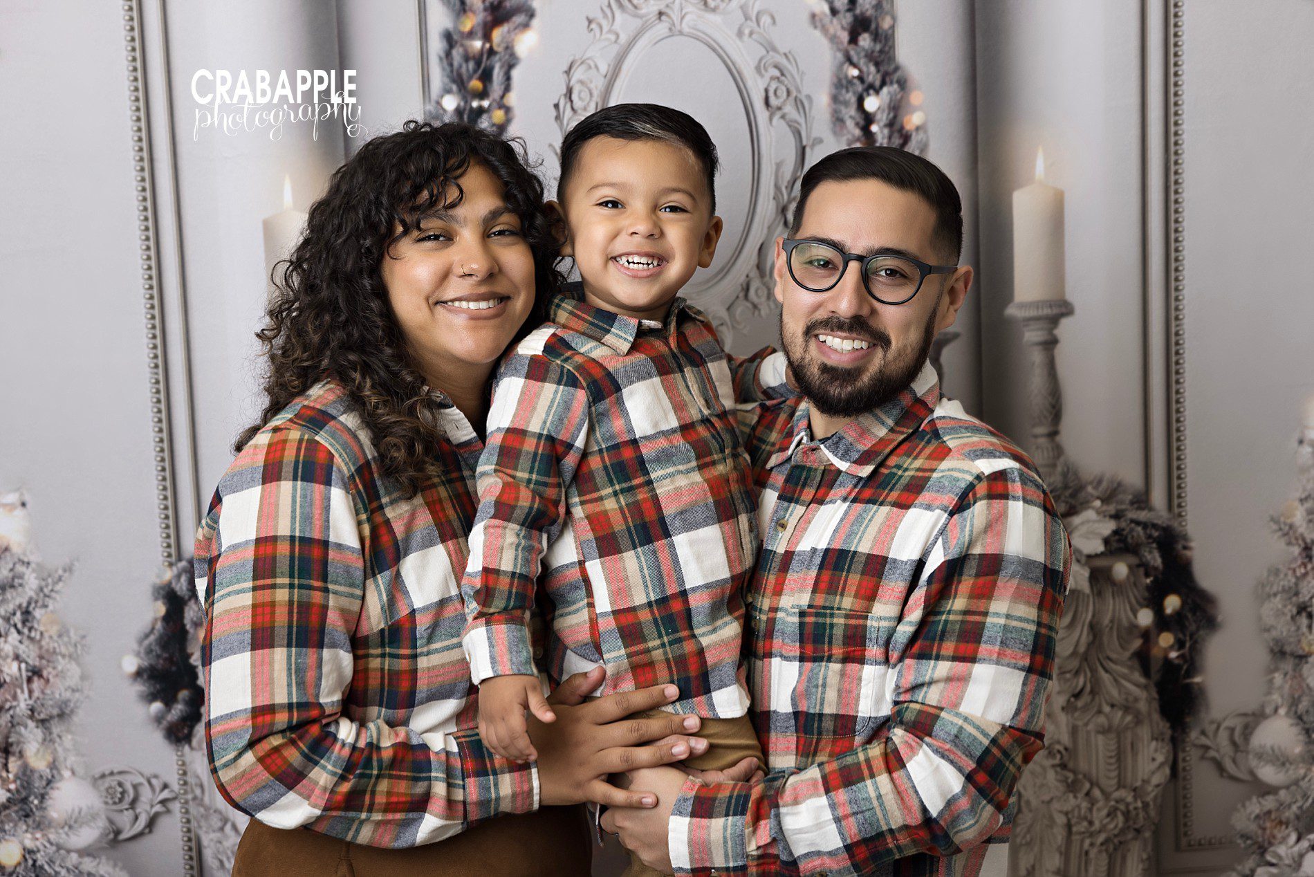 matching outfits for holiday family photos