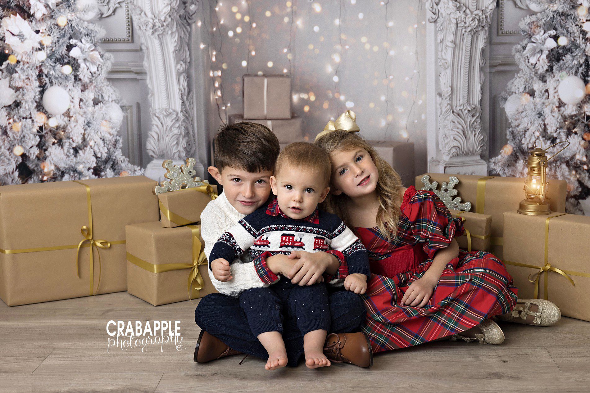 ideas for styling christmas photos for siblings