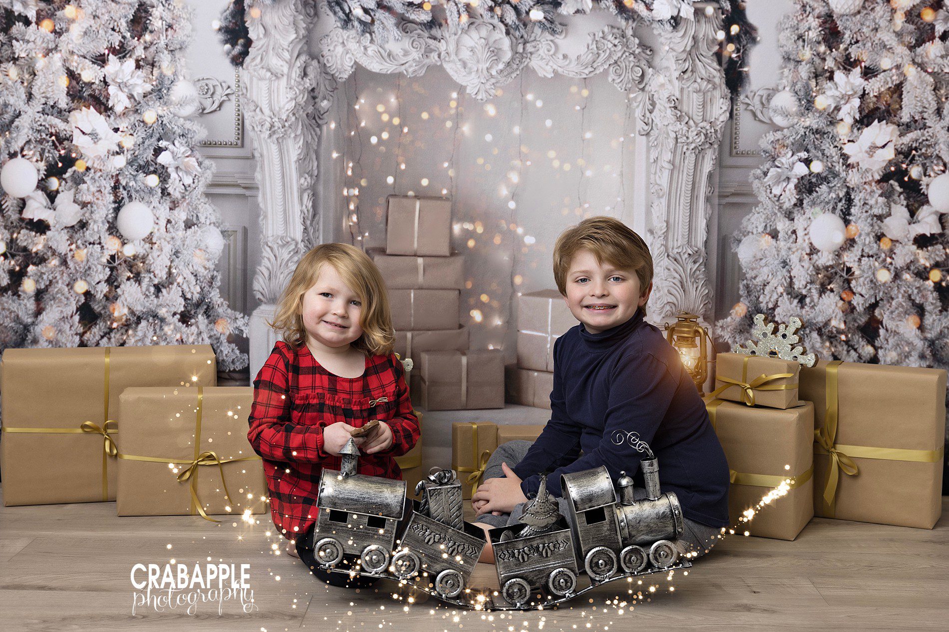 child sibling portrait ideas for the holidays