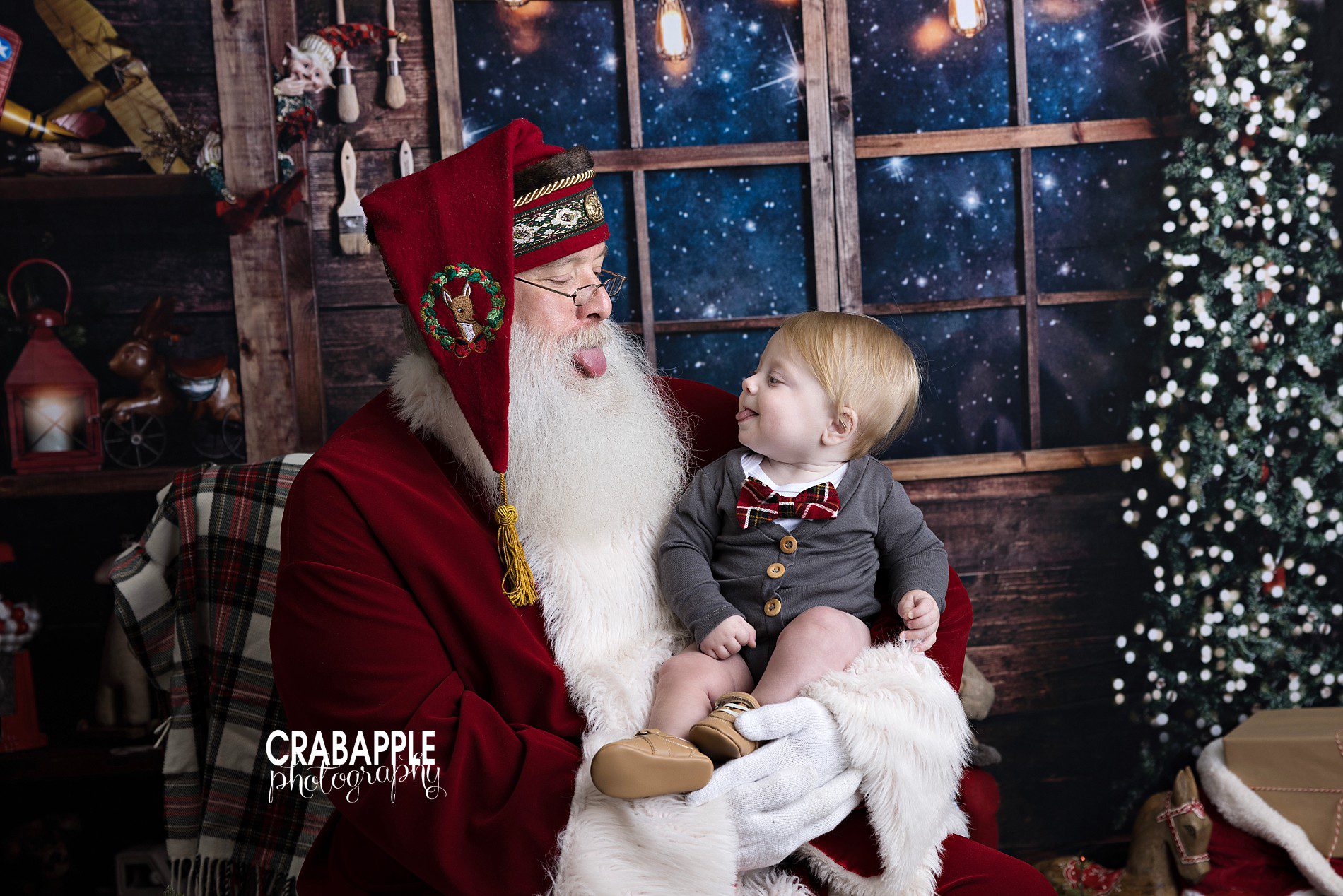 funny santa photos with baby