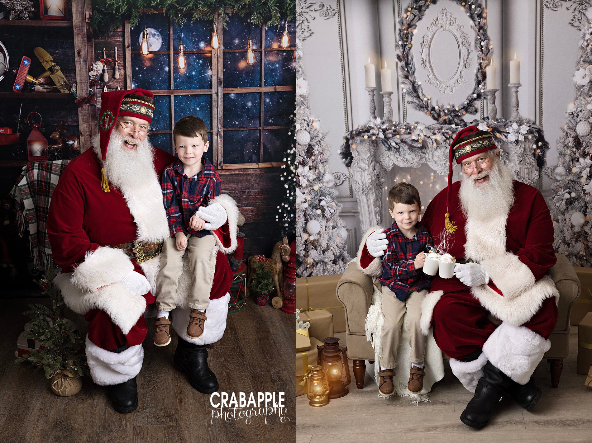 pose ideas with santa for professional portraits