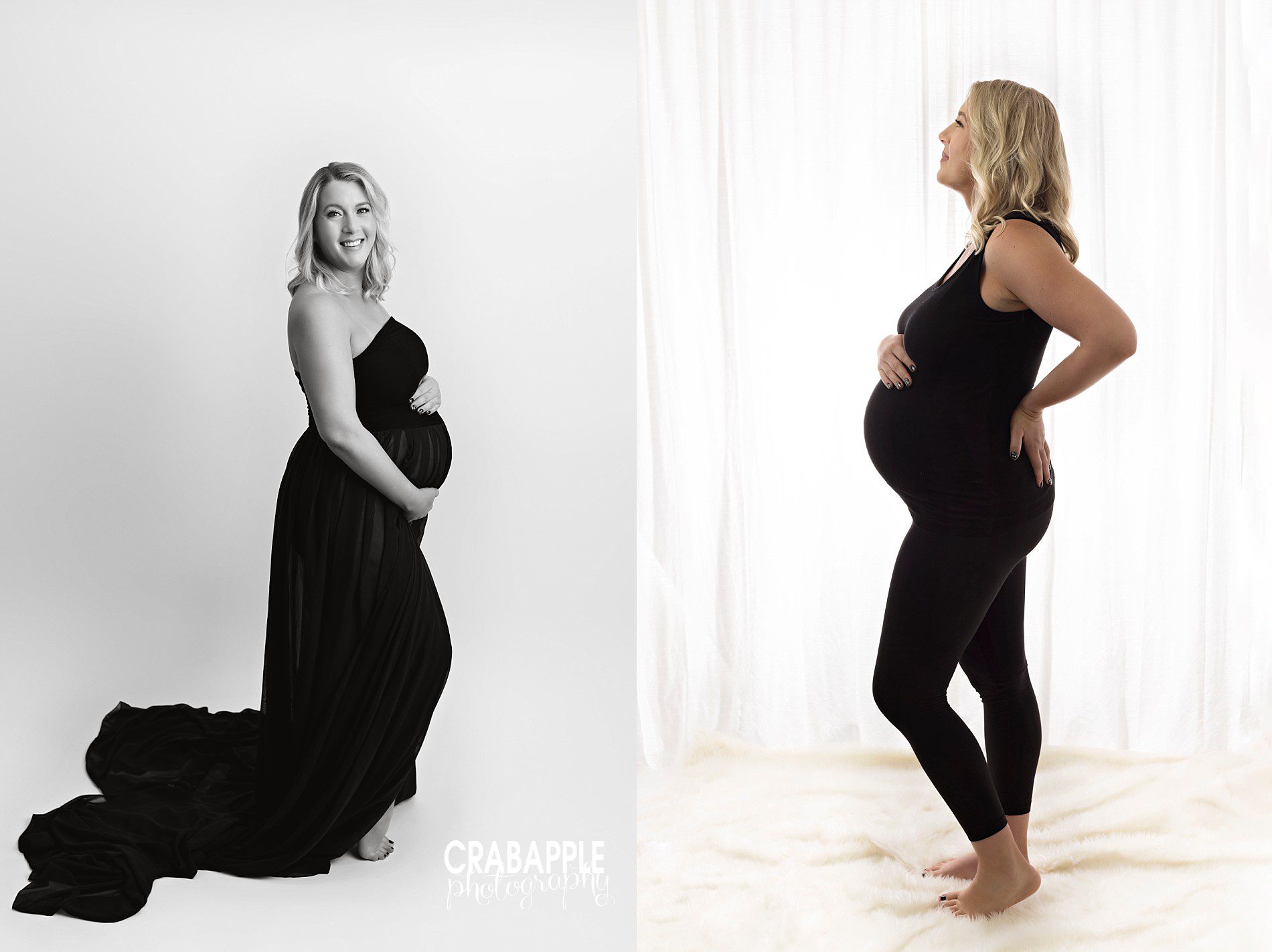 black and white pregnancy portraits
