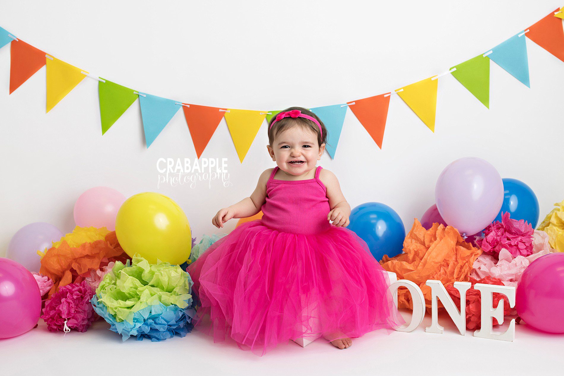 colorful first birthday photos