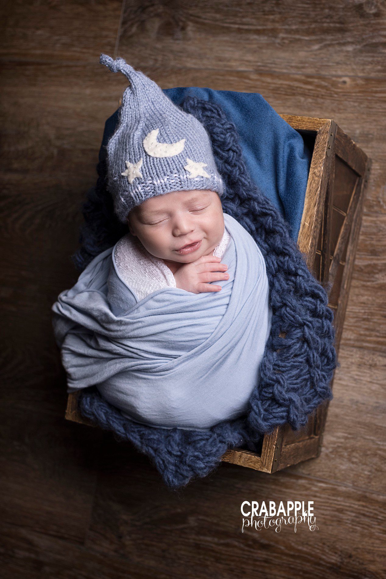 newborn portraits for boys blue