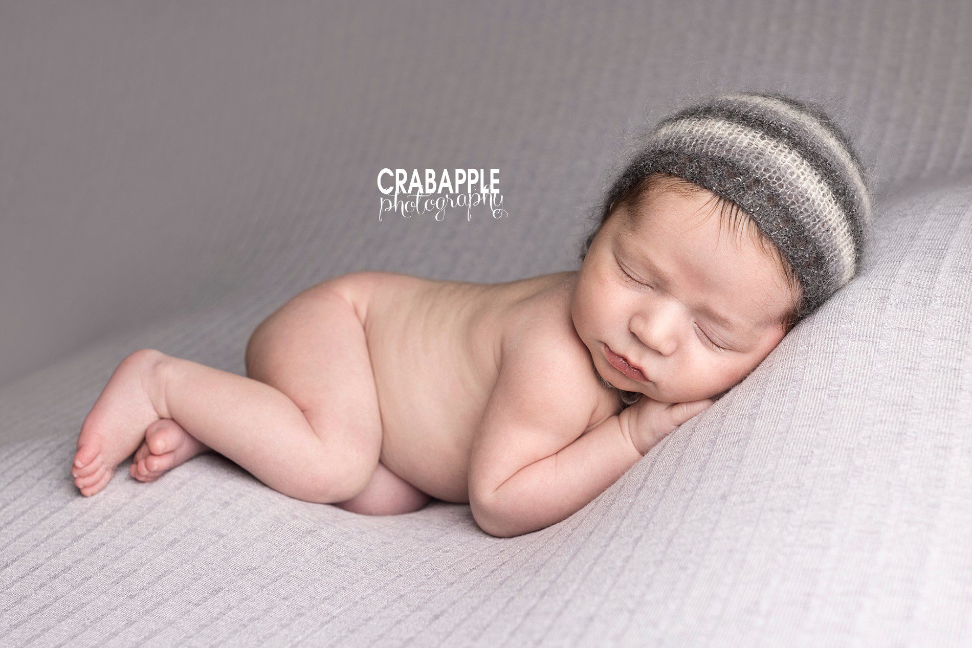 simple classic newborn photos using gray