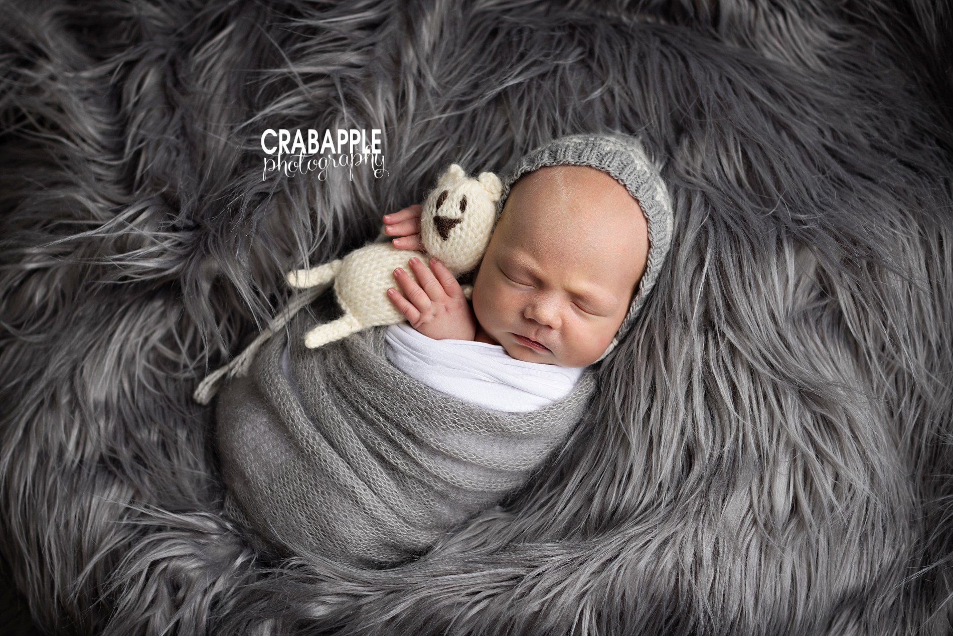using gray in baby photos