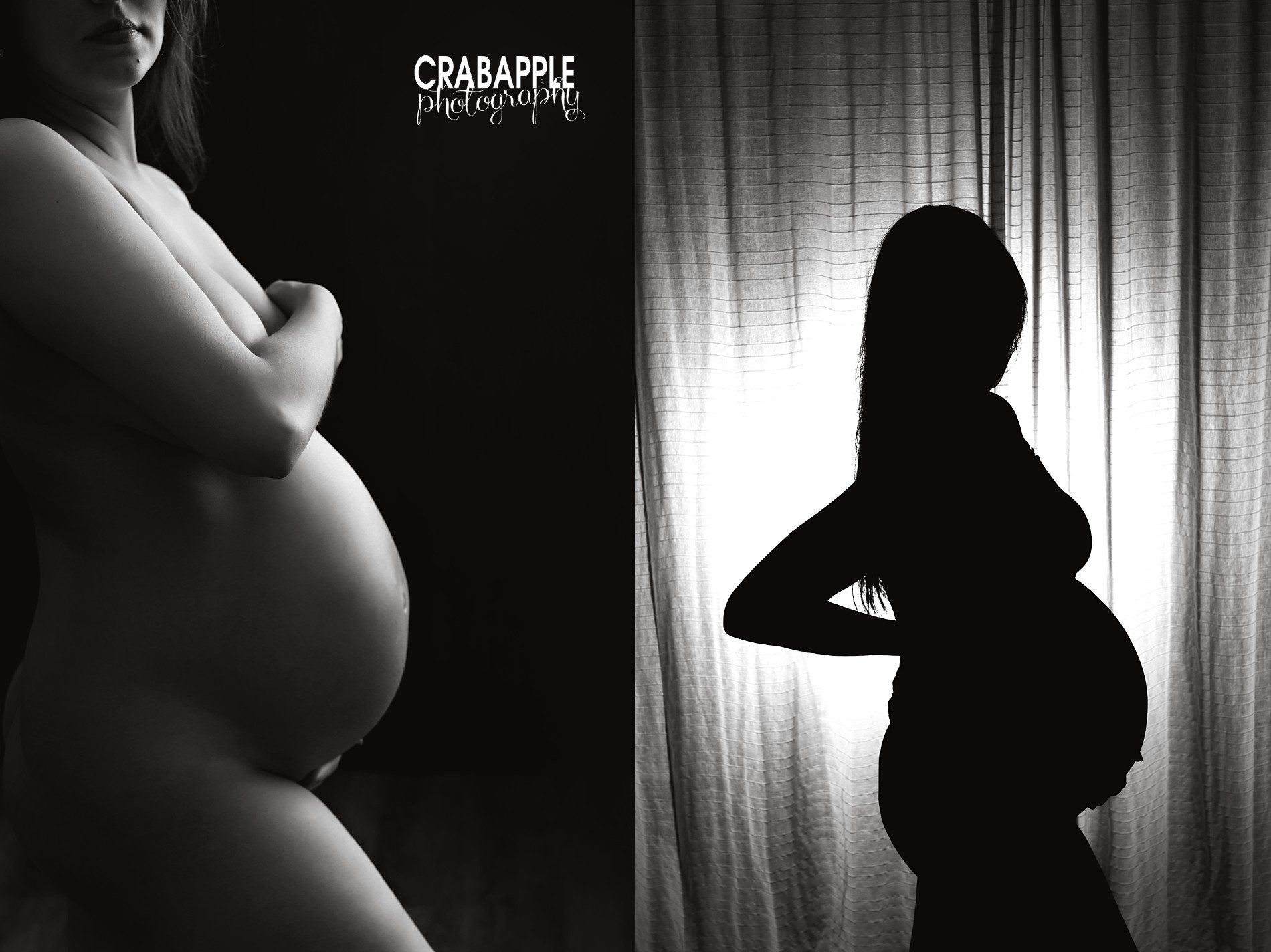 black and white moody maternity photos