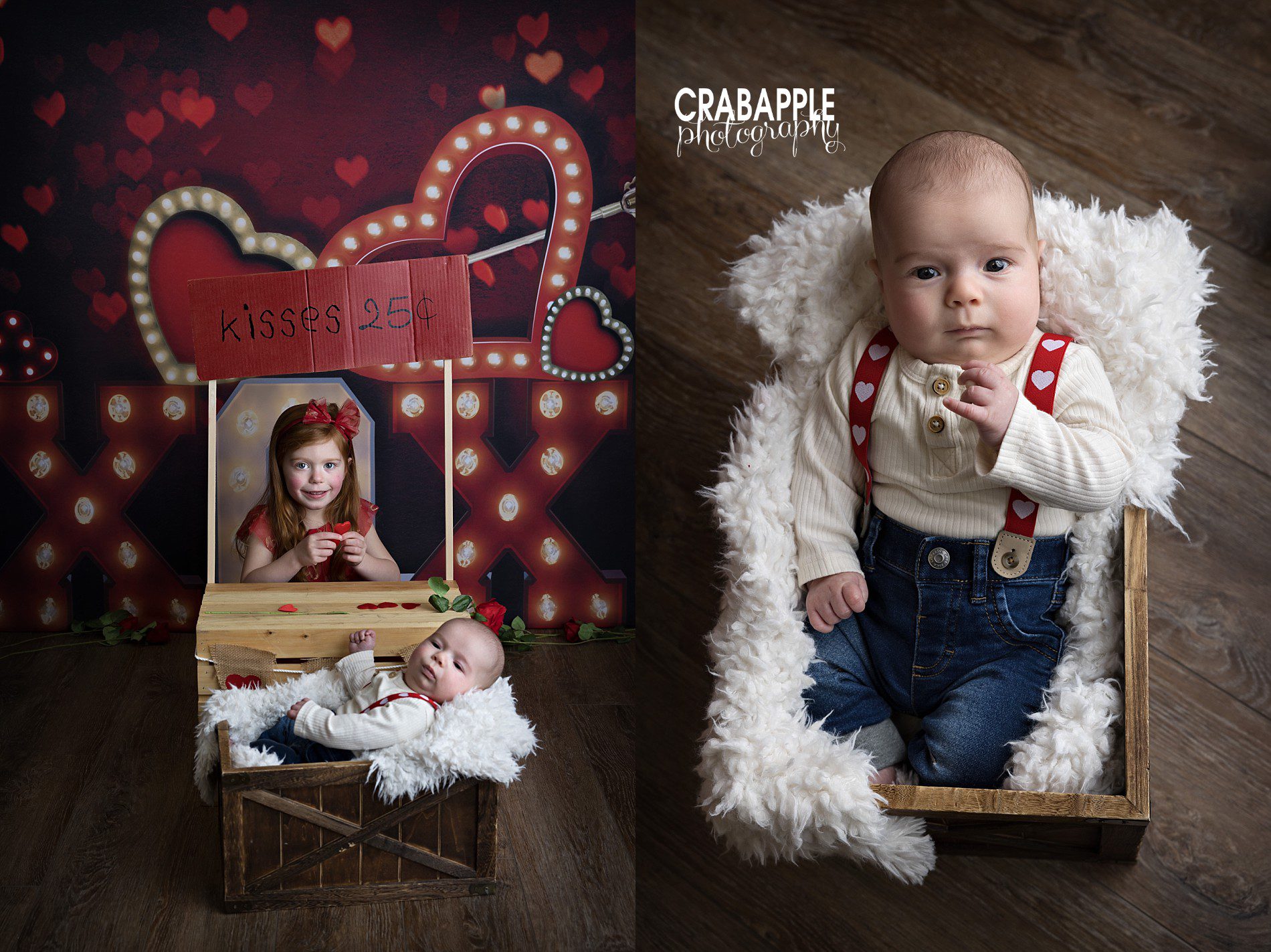 themed photos for valentine's day for children and babies