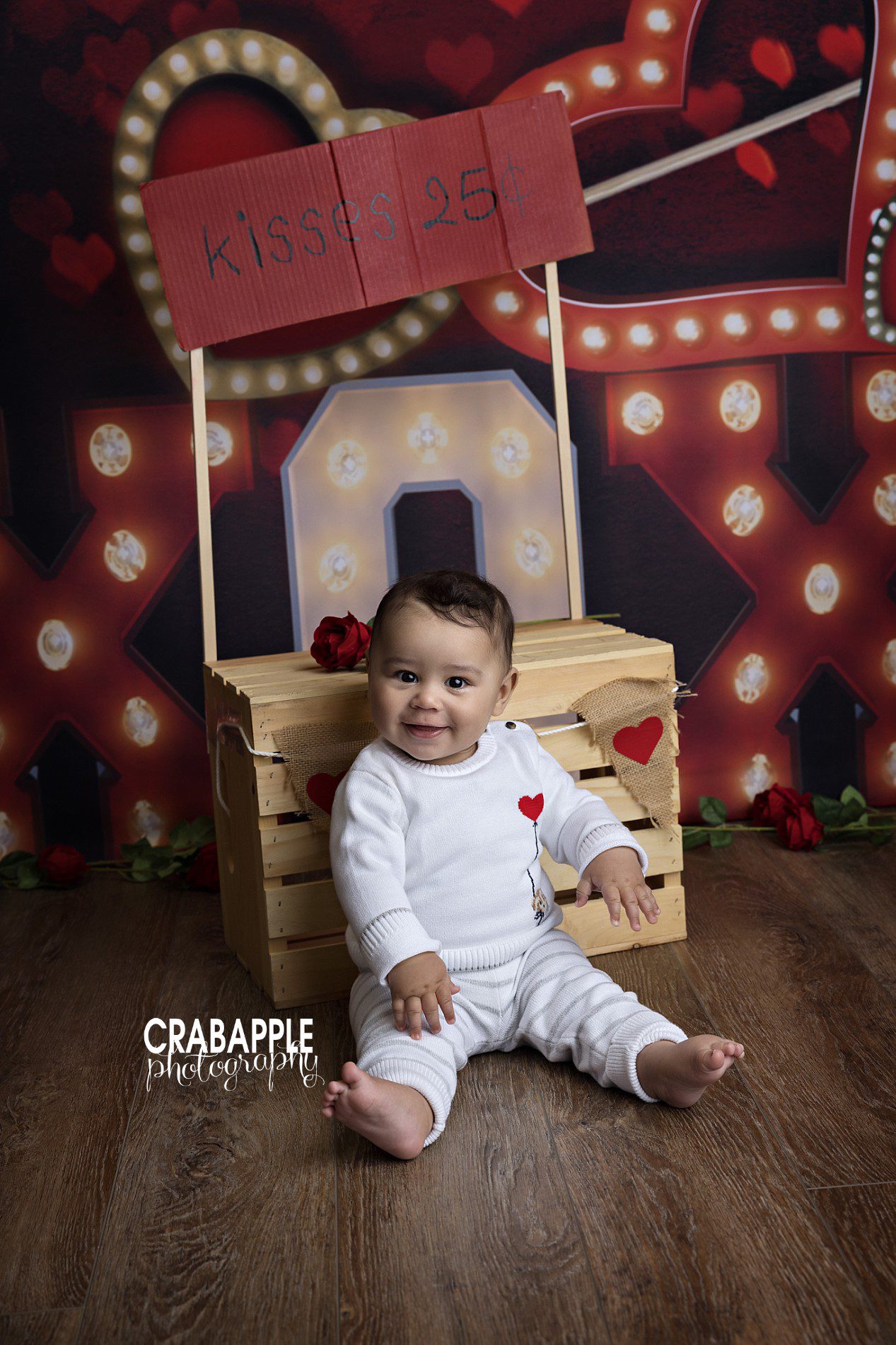 cute kissing booth baby photos for valentine's day