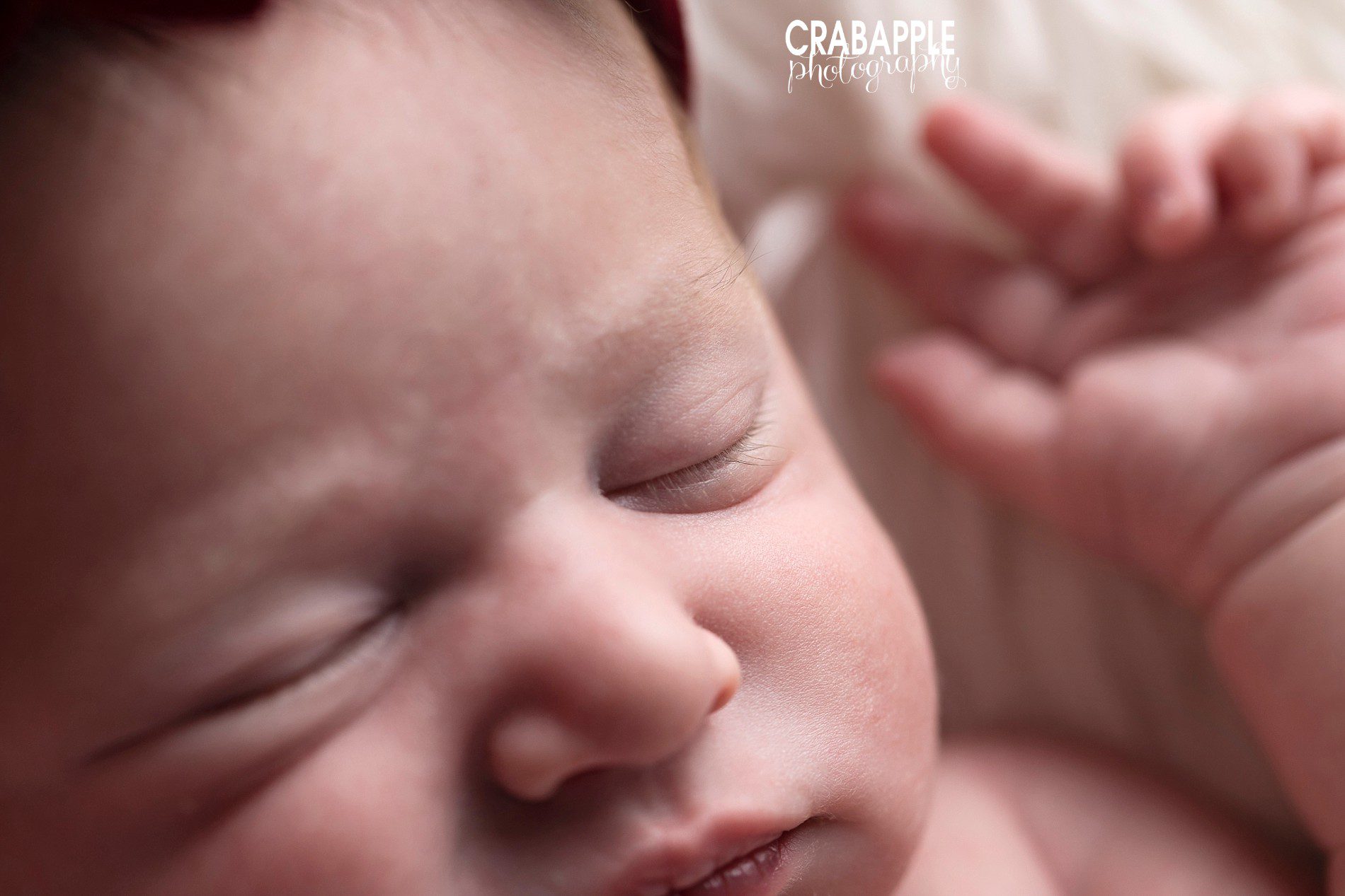 newborn close up portraits eyelashes