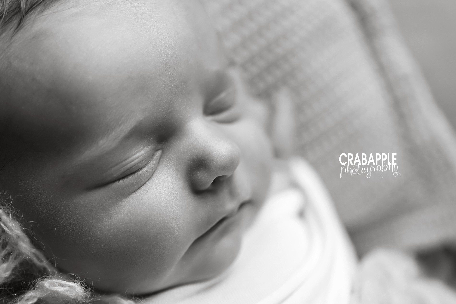 black and white newborn portrait photography MA