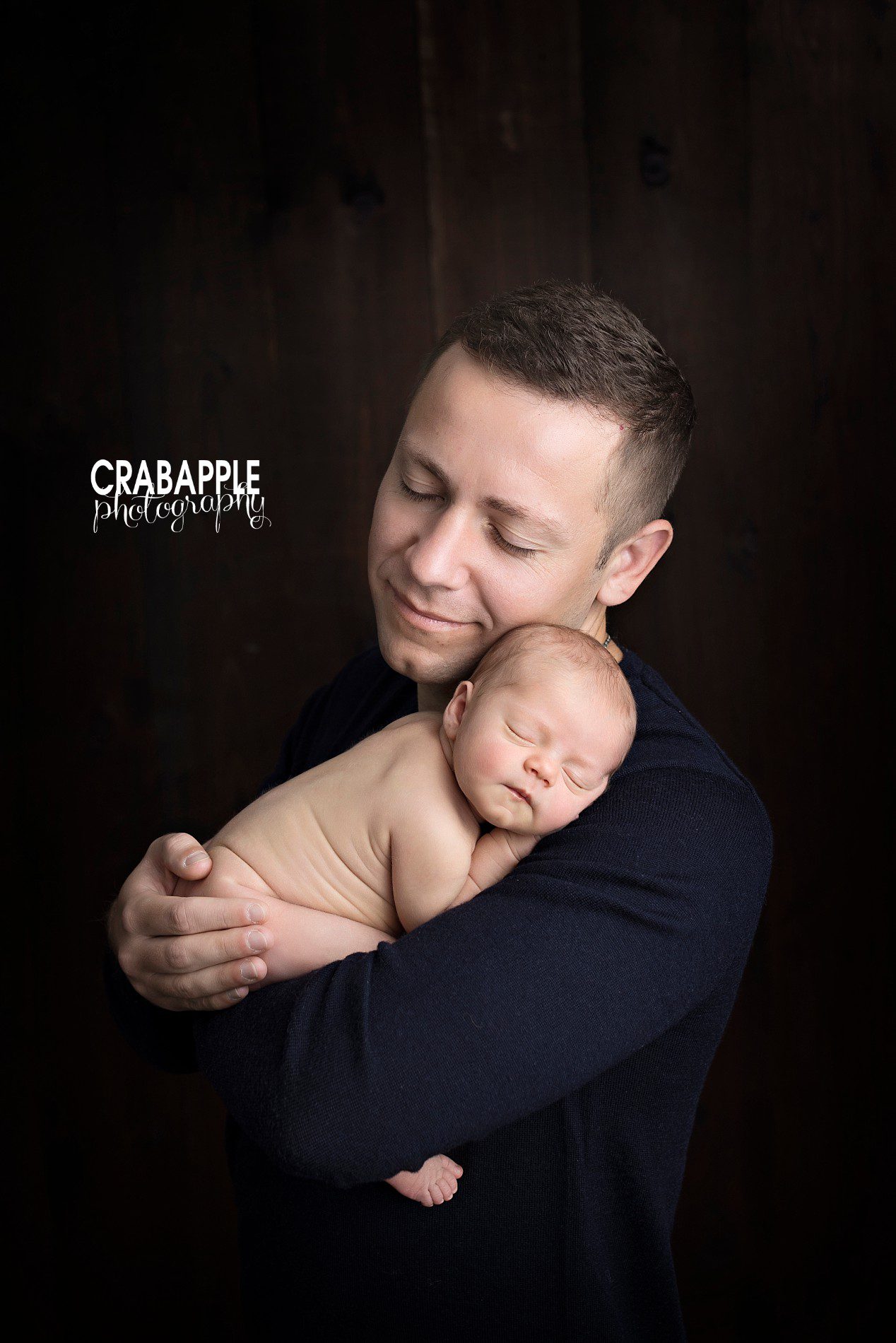 newborn photography with father