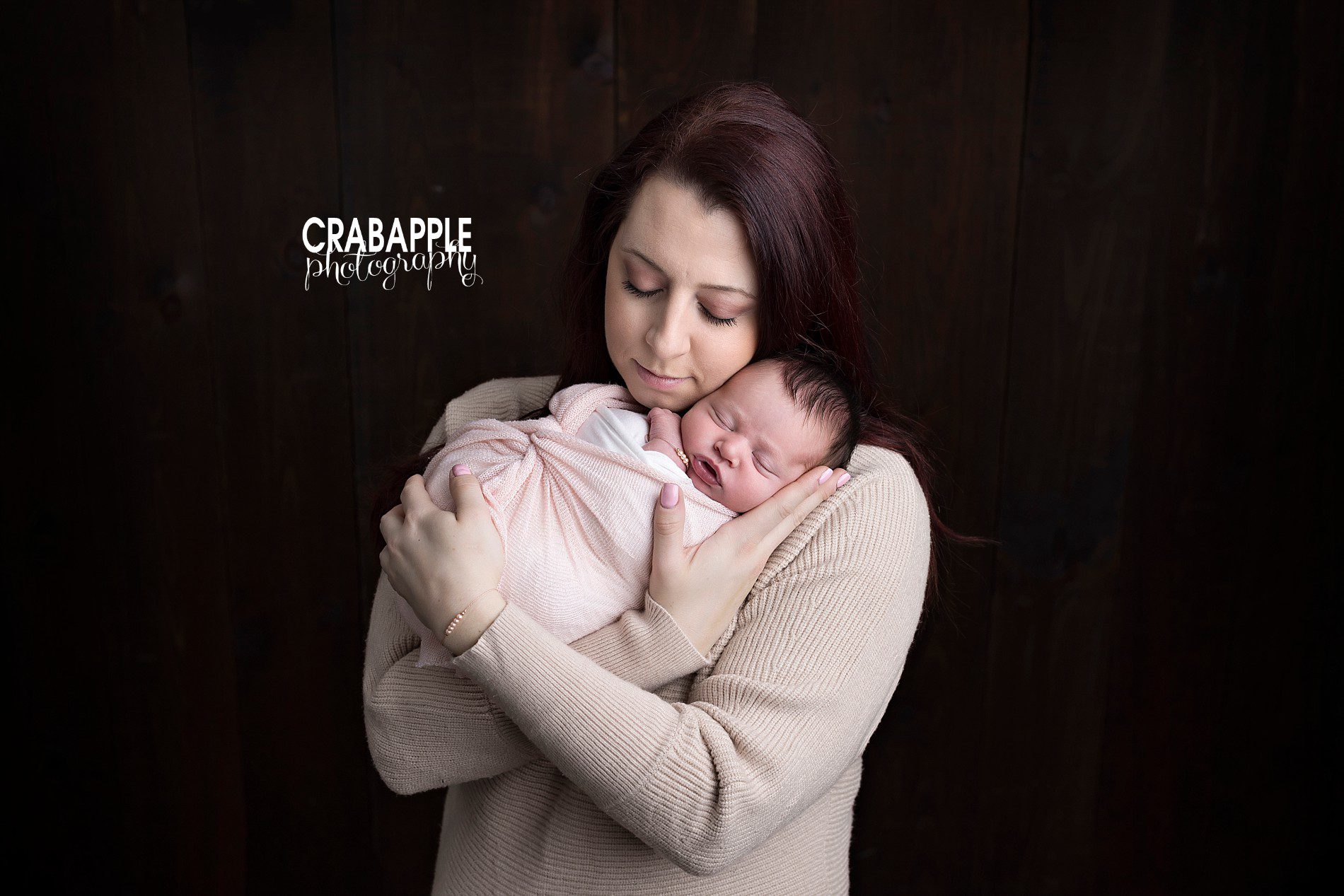 newborn portraits with baby and mother