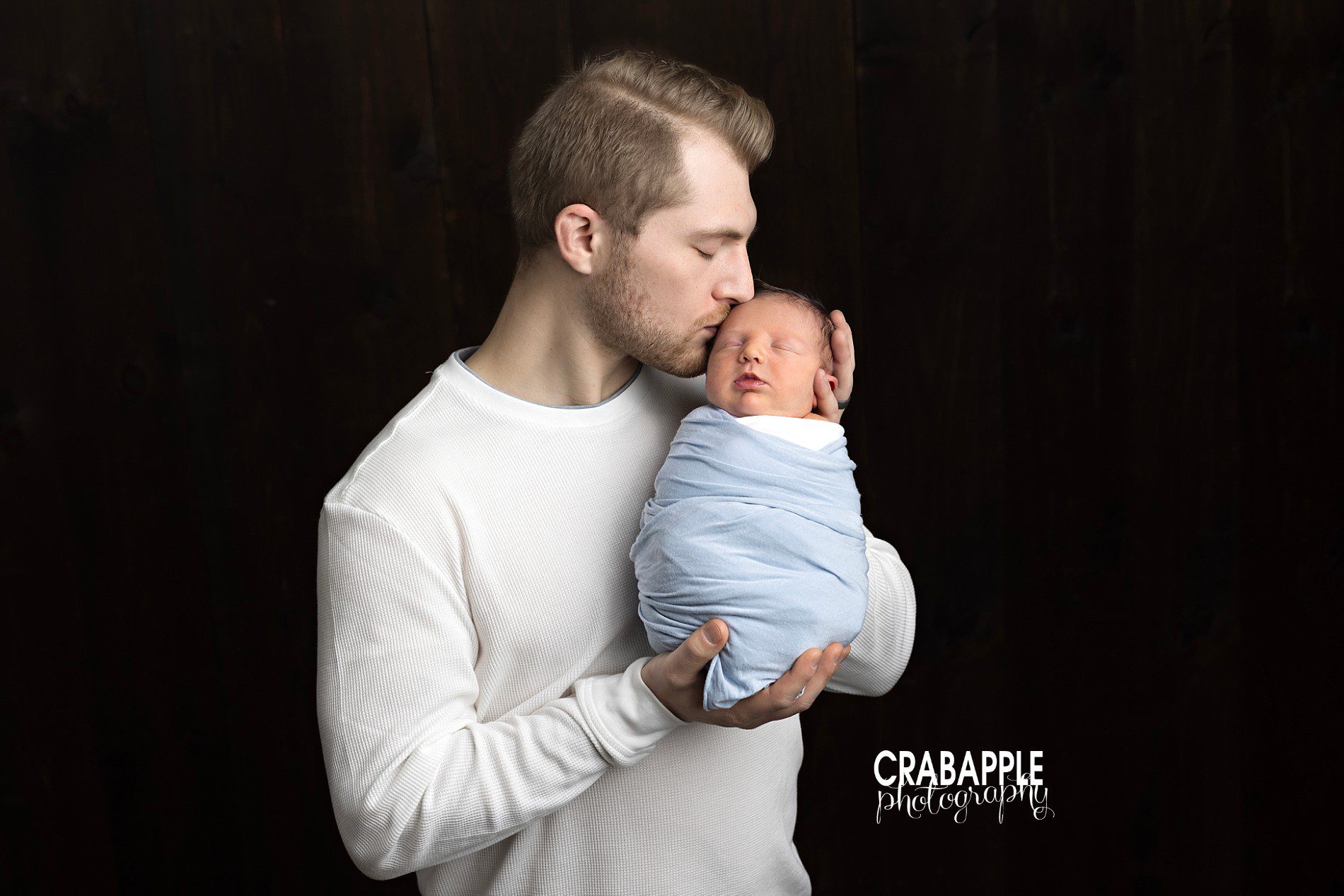 father and son newborn picures