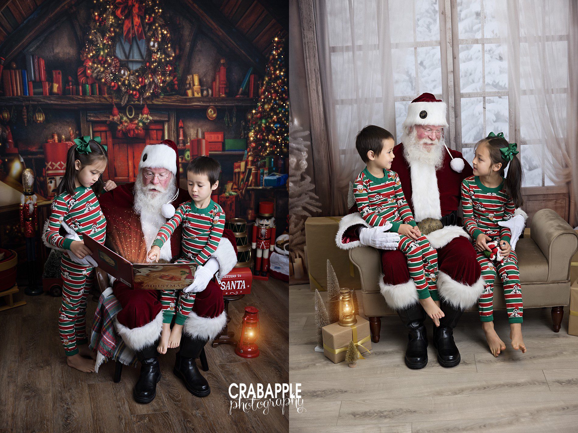 brother and sister photos with santa