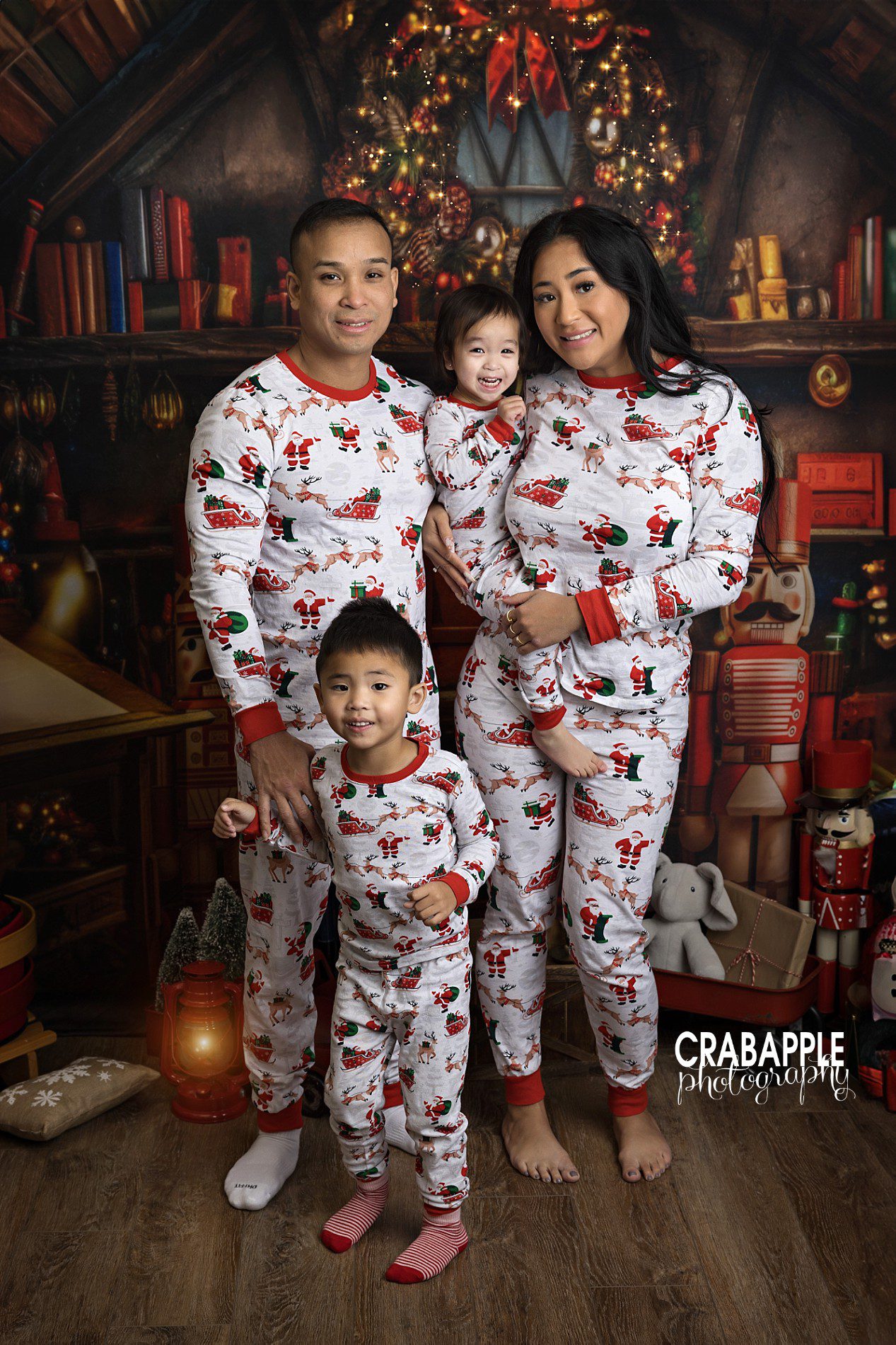 styling ideas for holiday photos matching pajamas