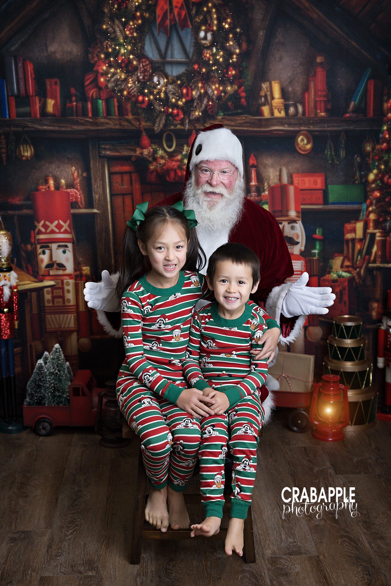 professional portraits with santa claus