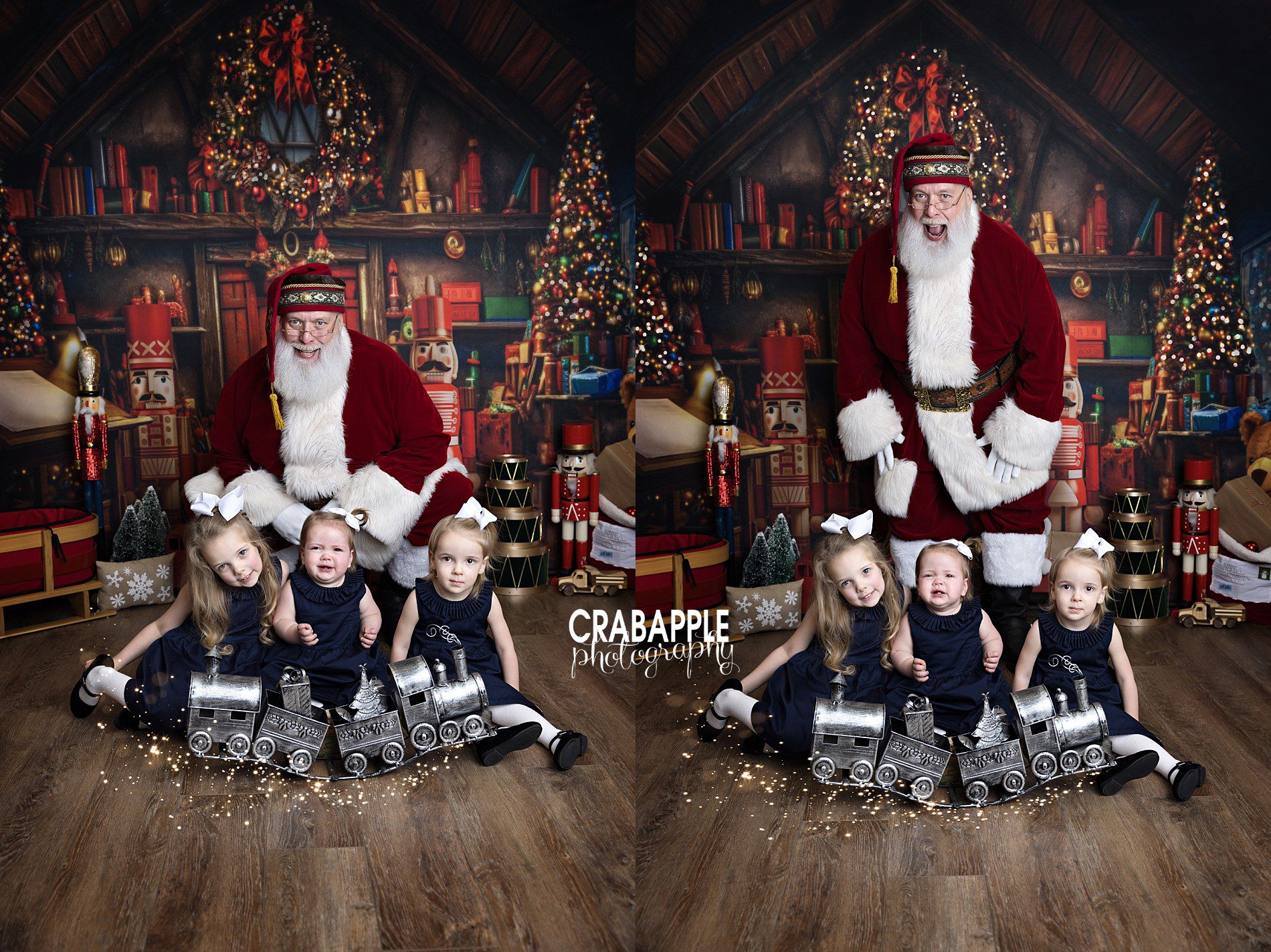 sibling photos with santa