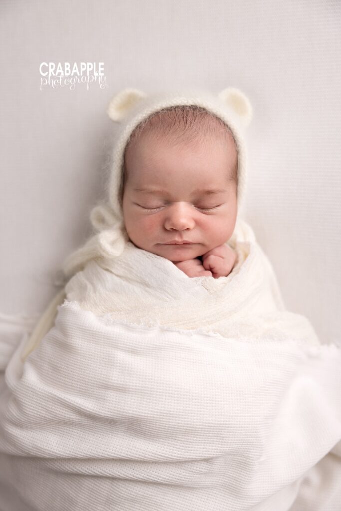 Classic Newborn Photography Pose Classic newborn photography pose highlighting baby's tiny details