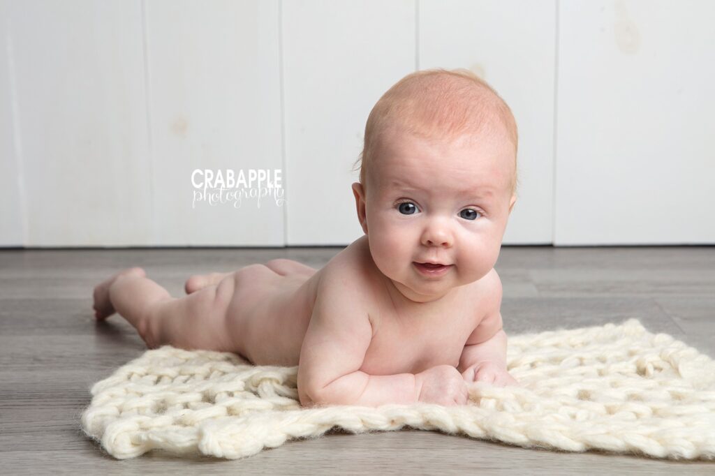 a 3-4 month old baby tummy time photos