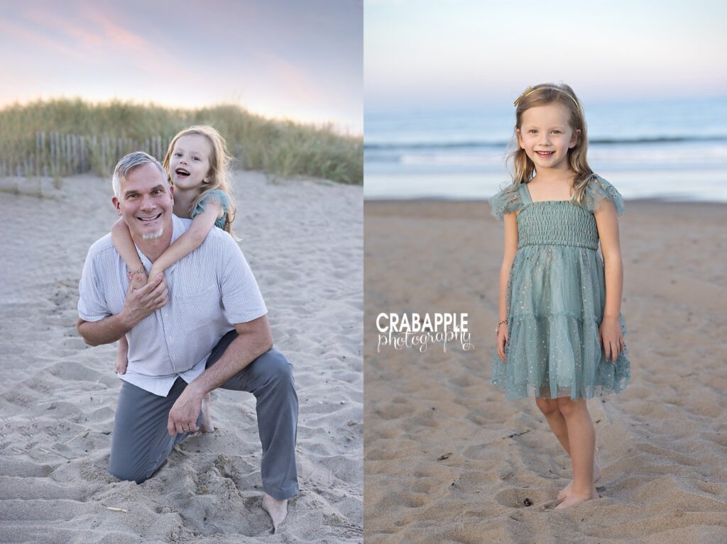 Father and daughter beach photos Sweet and silly father daughter beach family portraits