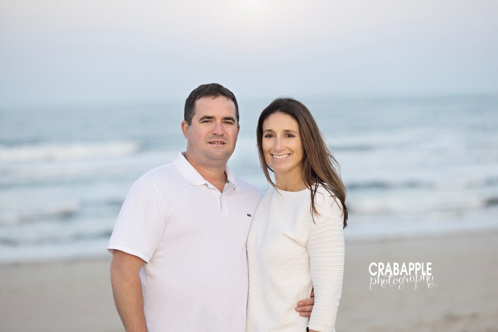 Couple portraits at the beach Couple photos on the beach during North Shore MA family photography session