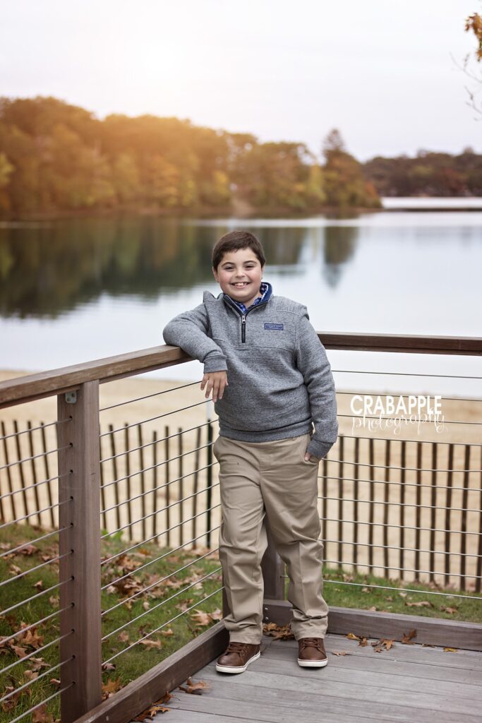 Styling child fall portraits using gray