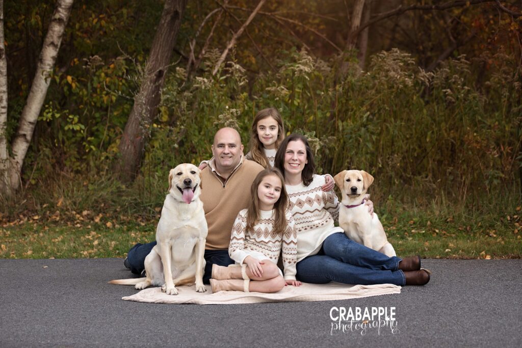 Styling ideas for fall family photos north of Boston