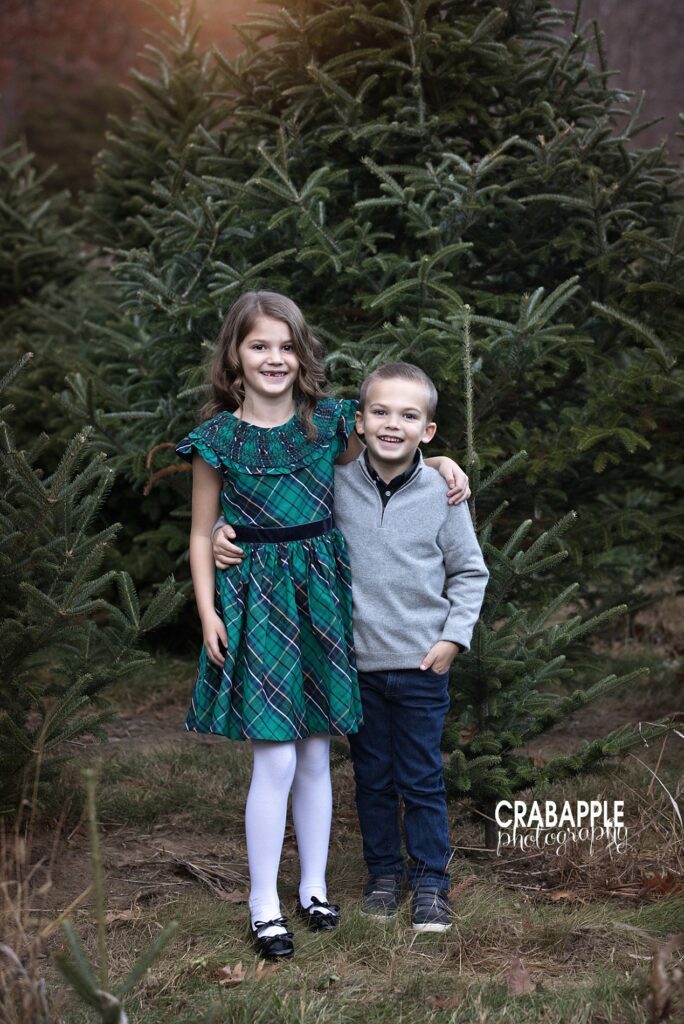 Christmas tree farm outfit ideas for brother and sister