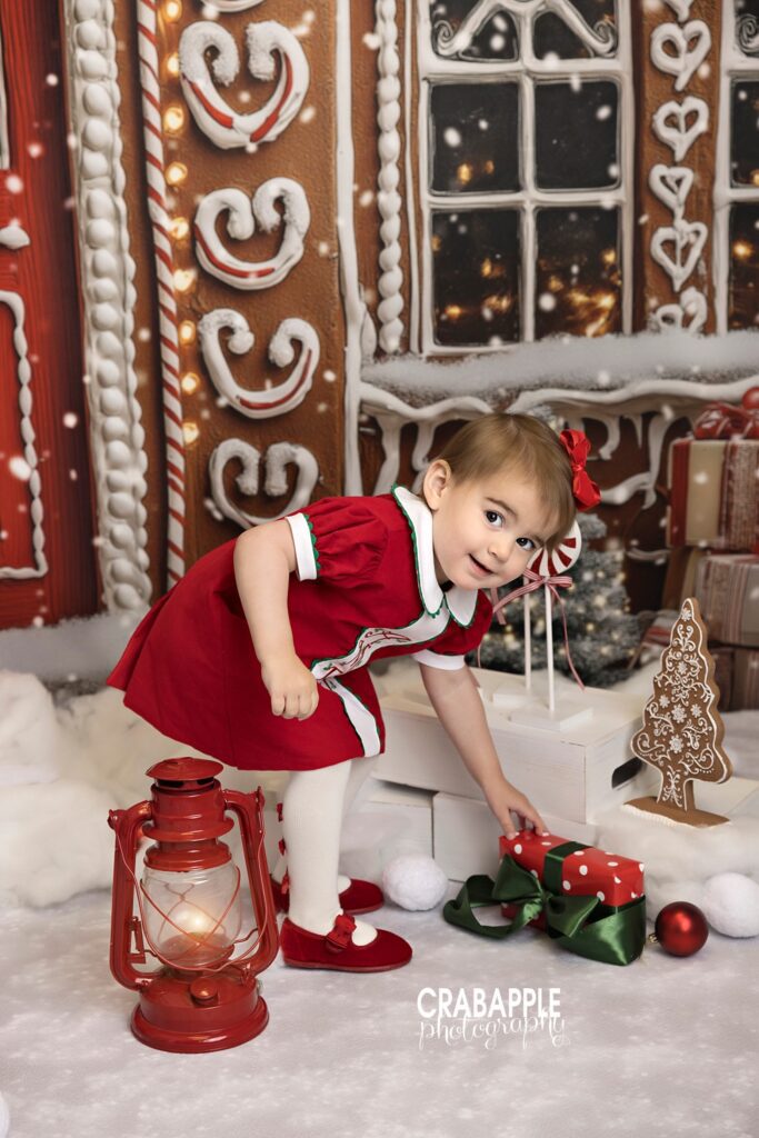 Christmas toddler photos North Shore MA