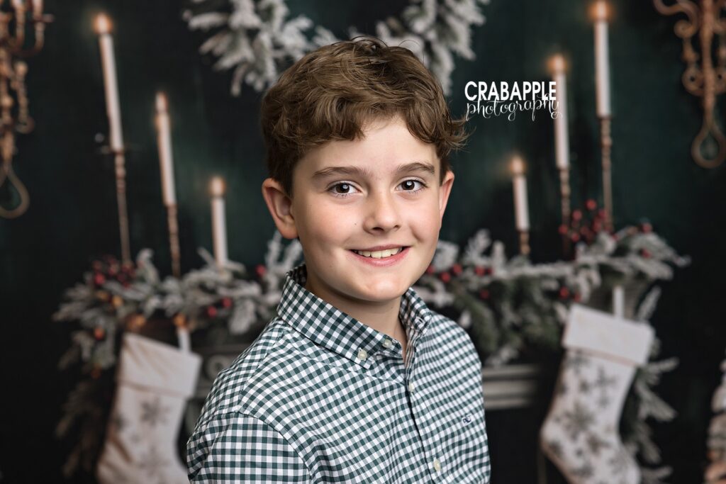 Classic styling for Christmas photos for children