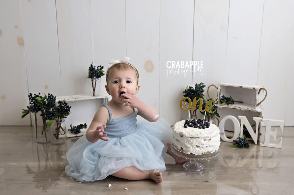Cake smash baby pictures in Andover MA Baby pictures from a cake smash session in Andover MA photography studio