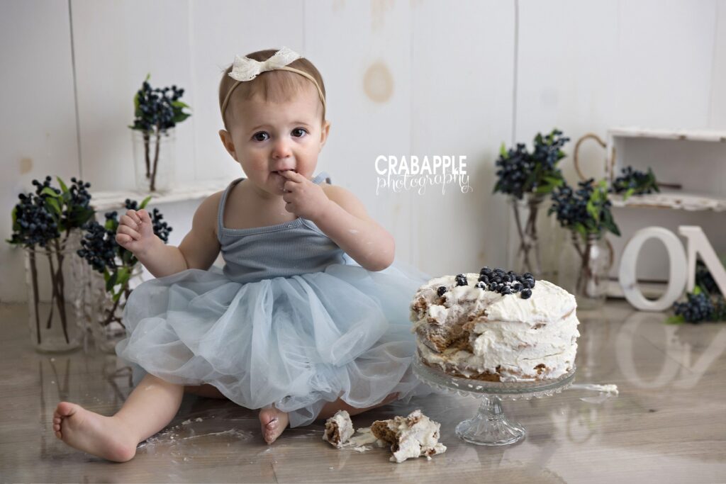 Andover MA cake smash baby pictures Baby pictures taken during a cake smash session in Andover MA studio