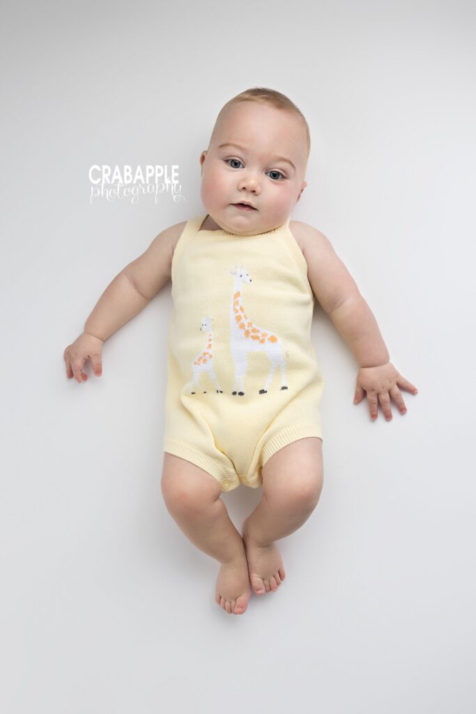 Baby milestone photography session in Burlington MA
