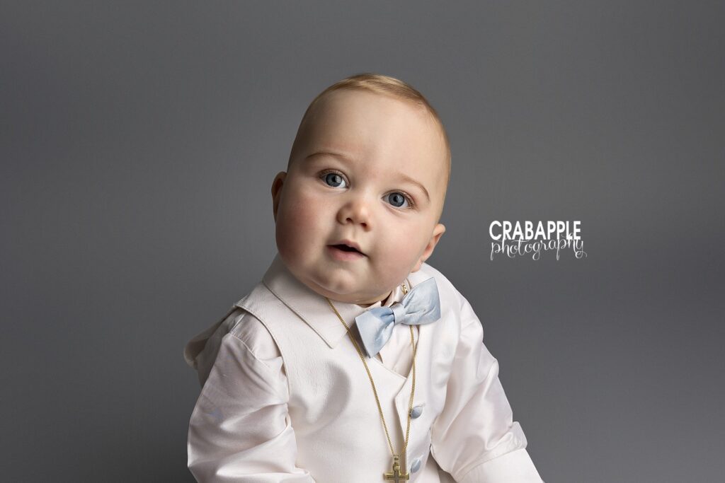 Studio baby photos in Massachusetts during a 9 month photoshoot

